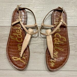 Sam Edelman Gigi Sandal Beige Patent Size 7.5